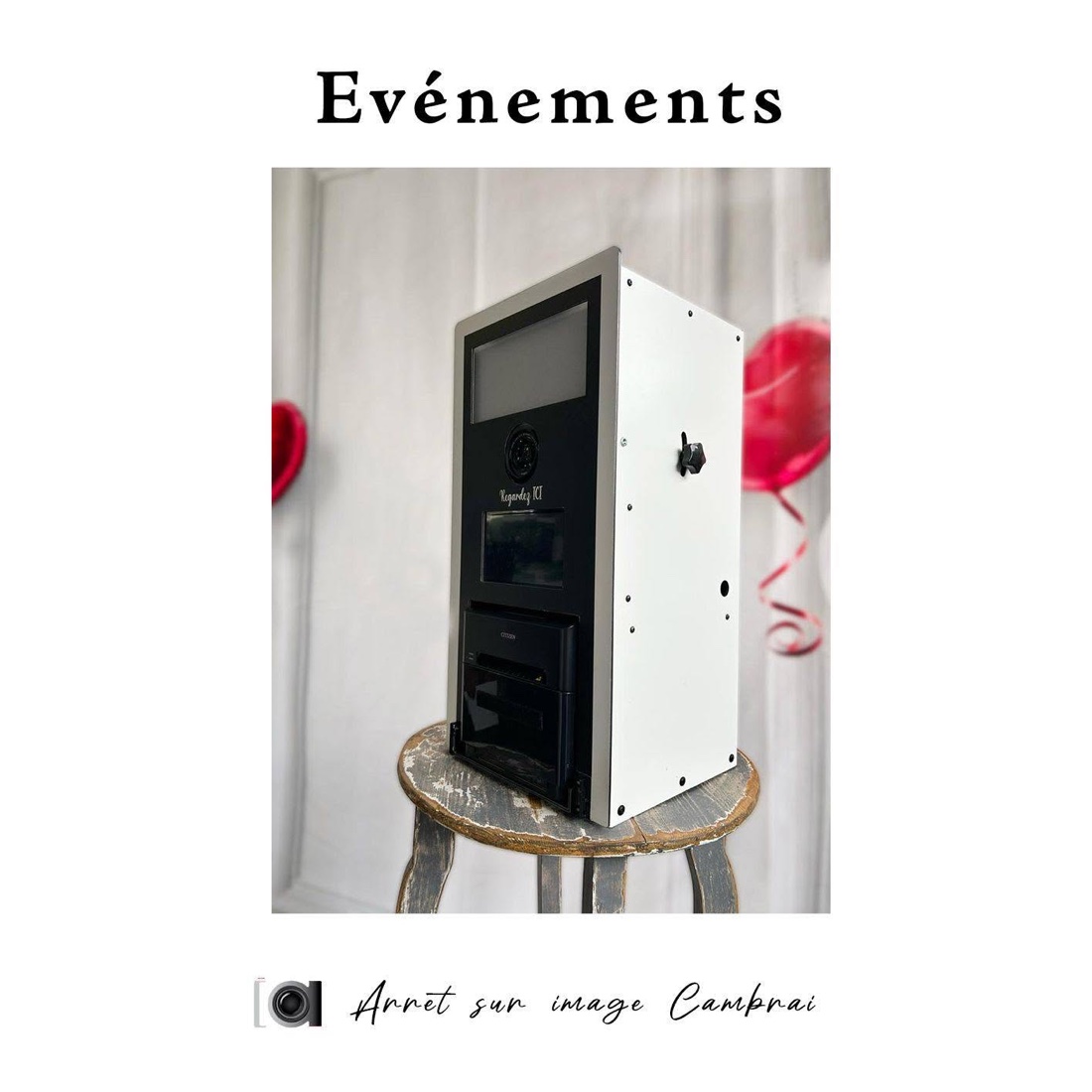 Le Photobooth proposé à la location par Arrêt sur Image à Cambrai